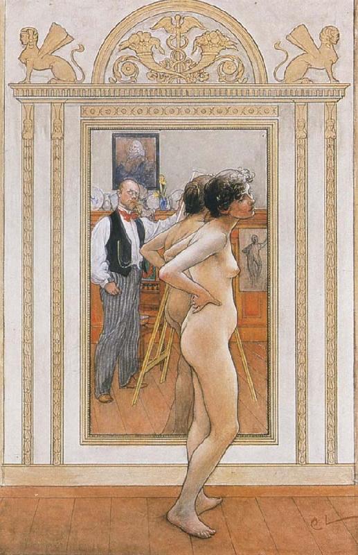 Carl Larsson In front of the Mirror China oil painting art